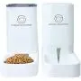 XingCheng-Sport Automatic Pet Feeder Small&Medium Pets Automatic Food Feeder and Waterer Set 3.8L, Travel Supply Feeder and Water Dispenser for Dogs Cats Pets Animals