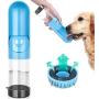 TSYMO Dog Water Bottle - Leak Proof Portable Puppy Water Dispenser with Activated Carbon Filter & Foldable Drinking Feeder for Pets Outdoor Walking, Hiking, Travel, BPA Free (10 Oz)