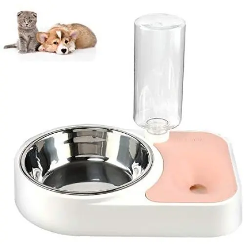 PETCARE Pets Water and Food Bowls with Automatic Water Dispenser for Small or Medium Size Dogs Cats PETCARE Pets Water and Food Bowls with Automatic Water Dispenser for Small or Medium Size Dogs Cats