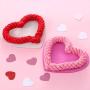 Mudder 2 Pieces Valentines Day Heart Shaped Rope Dog Chew Toys Pet Toys for Valentines Day Dog Supplies