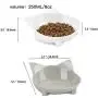 Hanerreal Cat Bowls Cat Food Bowls Wide Shallow Cat Dish Cute Non Slip Pet Food & Water Bowls Feeder Bowls Set of 2 for Dogs Cats Small Animals