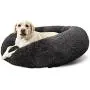 Dog Bed for Large Dogs Chew Proof,Medium Dog Bed Durable Machine Washable Dog Bed Square, Comfortable Fleece Puppy Dog Bed Medium Small, Grey