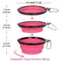 Dog Bowls Stainless Steel, Collapsible Dog Bowl with No Spill Non-Skid Silicone Mat Set, Three Feeder Food Water Bowl for Small Medium Large Dogs, Puppies, Cats and Pets, Pack of 3