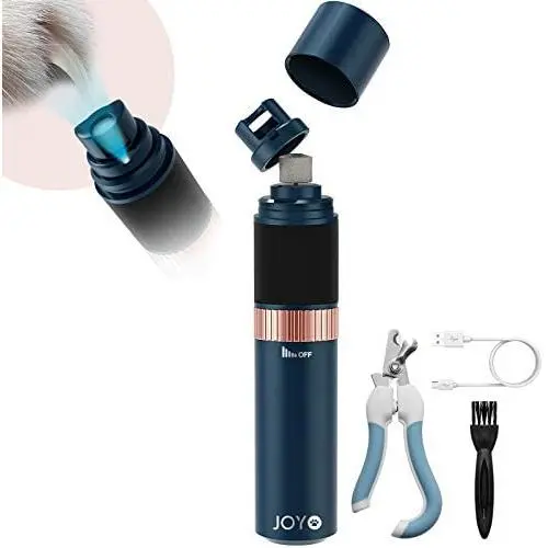 JOYO Dog Nail Grinder and Clippers, Stepless Speed Pet Nail Trimmer with 2 LED Light, Low Noise Professional Nail Grinder Rechargeable Pet Nail File Electric for Small Medium Large Dogs and Cats JOYO Dog Nail Grinder and Clippers, Stepless Speed Pet Nail Trimmer with 2 LED Light, Low Noise Professional Nail Grinder Rechargeable Pet Nail File Electric for Small Medium Large Dogs and Cats