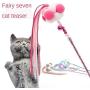 redcolourful Quality Pet Supplies, Cat Stick Teaser Rod Feather Bell Tassel Cat Teeth Grinding Toy Colorful Cloth Strips L Ideal Pet Product