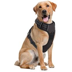 Pawaboo Dog Harness, No Pull Pet Vest Harness Adjustable Reflective Oxford Soft Padded Easy Control Handle for Outdoor Walking, Suitable for Small, Medium, Large Dogs