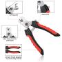 Dog and cat Nail Clippers, Trimmer with Safety Lock, Stainless Steel Nail Clipper with File, Suitable for All Kinds of pet, You can do Beauty Care for Your pet at Home（Red Black）