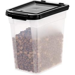 IRIS Nesting Airtight Pet Food Container, Medium with IRIS Nesting Airtight Pet Food Container, Large
