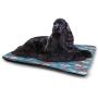 DayDayFun Narwhal Pet Mat for Crate Underwater Life Themed Whale and Bird Feather Illustration Colorful Design Bite-Resistant Pet Mat Multicolor