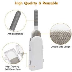 Coolrunner Pet Hair Remover Brush, Reusable Dog Hair Removal Brush Cat Fur Remover Buster with Self-Cleaning Base Dog Lint Remover for Furniture Couch Clothes Blankets