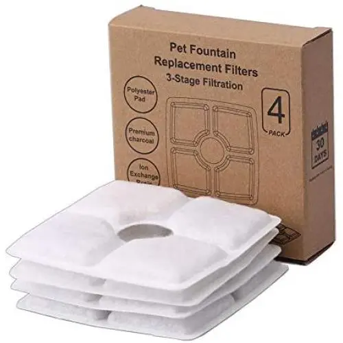 Studyset 4PCS Carbon Replacement Filters for Pet Fountain,Cat Dogs Automatic Water Fountain Drinking Feeder Replacement Filter Pet Bowl Dish Filter Dispenser Square (4 Pieces) Carbon + Sand Studyset 4PCS Carbon Replacement Filters for Pet Fountain,Cat Dogs Automatic Water Fountain Drinking Feeder Replacement Filter Pet Bowl Dish Filter Dispenser Square (4 Pieces) Carbon + Sand