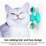 Colorful gourd Windmill cat Toy with cat Turntable Interactive pet Toy Built in LED Ball Rotating cat Toothbrush Turntable Massage scratchingtickle chew Toy Suction Cup Base