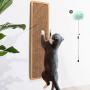 Odoland Cat Scratching Post for Floor or Wall Mounted Use for Saving Space, Natural Durable Sisal Board Scratcher for Kitty’s Health and Good Behavior, Furniture Scratch Deterrent Accessories for Cats