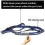 KOOWIN Personalized Waterproof Dog Harness Coated Ultra Soft Rubber with Reflective Strip, Red for Male Blue for Female, Not Hurt Pet Neck, Adjustable Medium Large Breed