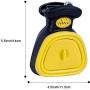 HJJ Portable Dog Scooper Pooper, Expandable Sanitary Dog Waste Pick Up with Carabiner Bag Yellow,