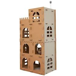 Furhaven Pet - Corrugated Cardboard Cat Scratcher Reversible Panels, Wall-Mounted Vertical Scratcher, Busy Box Toy Scratcher, & More Choices for Cats & Kittens - Multiple Styles & Colors