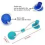 SiNetGuy Multifunction Pet Molar Bite Toy Dog Chew Toys, Self-Playing Rubber Ball Toy with Suction Cup Molar Chew Toy Cleaning Teeth