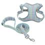 risdoada Front Clip Dog Vest Harness with Leash, Adjustable Reflective Soft No-Pull Puppy Harness, Easy Control Breathable Fabric Pet Harnesses for Small, Medium and Large Dogs