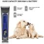 Hokyzam Dog Clippers Dog Grooming Clippers USB Rechargeable Cordless Dog Trimmer Low Noise Professional Hair Clipper Set with 4 Comb and Cleaning Brush for Dogs Cats Pets