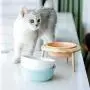 LORVOR Ceramic Pet Bowl Cat&Dog Food Water Basic Bowl with Adjustable Elevated Wooden Stand Protect Neck Joints Pet Feeding Bowls Easy to Clean Healthy Eating LORVOR Ceramic Pet Bowl Cat&Dog Food Water Basic Bowl with Adjustable Elevated Wooden Stand Protect Neck Joints Pet Feeding Bowls Easy to Clean Healthy Eating