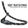 QUXIANG 2 Pack Dog Leash 5 FT Premium Quality Heavy Duty Nylon Pet Training Leash with Padded Handle Collapsible Pet Bowl Highly Reflective Rope Threads for Medium and Large Dogs Sturdy (Black/Pink)