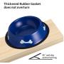 Jemirry 2Pcs Stainless Steel Cat Bowl Pet Bowl, Pet Food Dish Easy to Clean Durable Cat Dish for Food and Water, Blue and Black