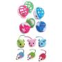 Cat Toy Pack Knit Fur Mice Bell Rattle Mouse Catnip Balls Pet Kitten Play 12pc