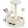 PGFUN 2 in 1 Cat Scratching Post Natural Sisal Cat Claw Scratcher with Interactive Ball Toy for Small Cats and Kittens PGFUN 2 in 1 Cat Scratching Post Natural Sisal Cat Claw Scratcher with Interactive Ball Toy for Small Cats and Kittens