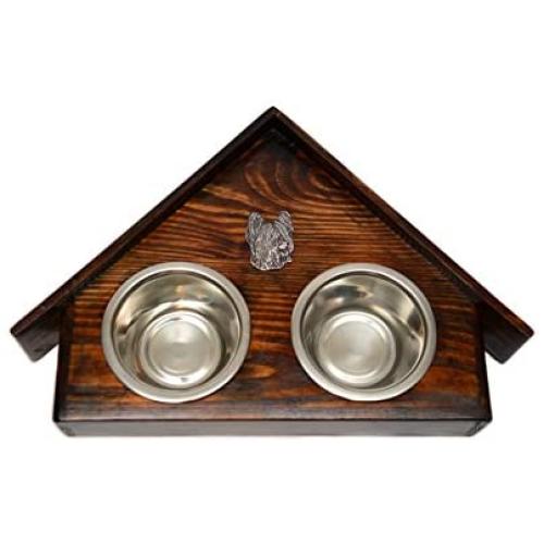 Briard, a Dogs Bowl with a Relief from ArtDog