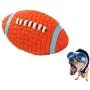 Football Dog Chew Toy, Squeaky Soft Latex Floating Bouncing Ball Pet Dog Toy for Small Medium Large Dog Interactive Toy