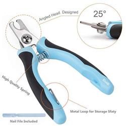 Dudi Dog Nail Clippers for Small Medium Breeds with Nail File - Razor Sharp Stainless Steel Blades - Non Slip Handles - Suited for Small and Medium Animals and Pets