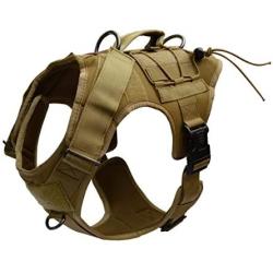 ALBCORP Tactical Dog Vest Harness – Military K9 Dog Training Vest – Working Dog Harness for Medium, Large and XL Dog Sizes