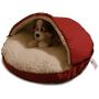 long rich Durable Oxford to Sherpa Pet Cave and Round Pet Bed, 25'', with Removable top and Insert, by Happycare Textiles