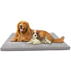 Large Dog Bed Soft Foam Pet Beds 23/31/39/47 inches Washable Anti-Slip Crate Mat Mattress Kennel Pad with Thick Removable Cover