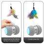 Ralthy Interactive Robotic Cat Toys Accessories, Replacement Cat Feather Toys, Pet Exercise Feather Stickers Toys for Indoor Cats/Kitten(3 pcs)