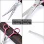 LovinPet Pet 7'' Curved Scissor Right/Left-Handed Pet Round-Tip Grooming Stainless Steel Safety Trimming Shears for Dogs and Cats (Easy use Curved Scissor)
