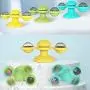 ocijf179 Turntable Pet Cats Puzzle Training Turntable Windmill Ball Teaser Whirling Interactive Toy - Random Color