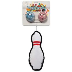 Best Pet Supplies 3-in-1 Sports Toy Set for Small and Medium Dogs, Tough Interactive Squeaky Chew Toy