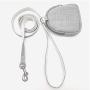PETCARE Pet Dog Cat Harness and Leash Set with Bags Soft Mesh Cute Gray Daisy Embroidery Dog Vest Harness for Puppy Small Dogs Cats