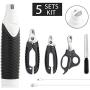 Utotol Dog Nail Grinder,Electric Rechargeable Pet Nail Complete Manicure Grooming Tool Kit for Small Medium Large Animals Quiet Painless Avoid Over-Cutting Grinder for Cats