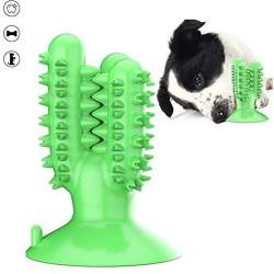 Dog Pet Toothbrush Teeth Cleaning Tough Pet Dental Rubber Chew Toys with Suction Cup for Small and Medium Dogs.