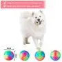 4 Pieces LED Light up Dog Balls Flashing Elastic Ball LED Molar Ball Glowing Ball Pet Color Light Ball Interactive Toys for Cats, Dogs (2.2 Inches)