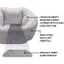 Furhaven Pet Dog Bed - Cooling Gel Memory Foam Faux Fleece and Chenille Soft Woven Traditional Sofa-Style Living Room Couch Pet Bed with Removable Cover for Dogs and Cats