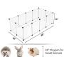 Tespo Pet Playpen, Portable Large Plastic Yard Fence Small Animals, Puppy Kennel Crate Fence Tent, 12 Panels, 28 X 20 inches