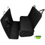 Tapiona XXL Dog Seat Cover - 63Wx94L XXL Back Seat Cover for Cars, Trucks & SUVs - Pet Hammock, Heavy Duty, Waterproof, Nonslip, No Odor, Seat Anchors, Washable + Pet Travel Bowl