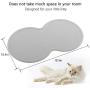 Tinland Feeding Mat for Kitten, Compact Food Mat for Kitty Cat Small Dog Anti-Slip Waterproof Food Grade Silicone Raised Rim