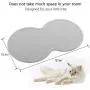 Tinland Feeding Mat for Kitten, Compact Food Mat for Kitty Cat Small Dog Anti-Slip Waterproof Food Grade Silicone Raised Rim