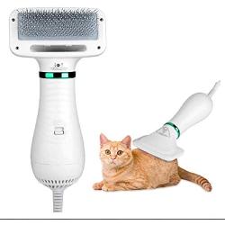 Pet Hair Dryer, Pet Hair Dryer Comb,Pet Grooming Hair Dryer with Comb, Adjustable Temperature and Low Noise, 2 in 1 Portable Home Pet Care for Dogs and Cats