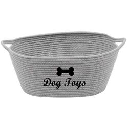Geyecete Natural Cotton Rope Baskets for Storage Dog Toy Basket Clutter Organizer Room Storage Bins Toy chests Pet Storage Box Rope Basket