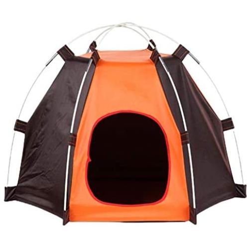 Wohenmang Small Animal Activity Toy Pop-up Tent, Outdoor Waterproof Pet House, Dog Nest Tent Cabin, Portable Pet Tent for Small Dog Cat, Blue+Orange, 27.2 x 21.7 x 20.9inches
